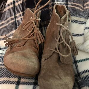 Dr. Scholl's Taupe Suede Ankle Boots